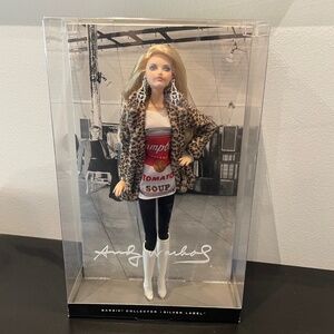 NEW IN BOX Andy Warhol Barbie Collector Silver Label
